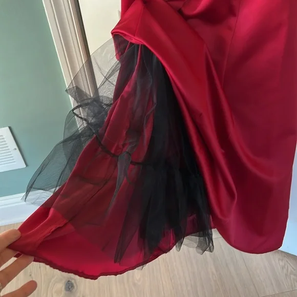 Beautiful Ruby, red David’s bridal prom or bridesmaid gown - Picture 5 of 6